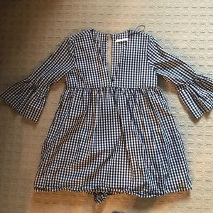 Brand New Zara gingham romper size small